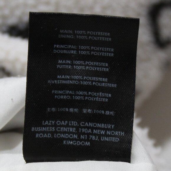 Lazy Oaf x Peanuts Snoopy Good Grief Full Zip Teddy Fleece Jacket Unisex Small - Picture 14 of 14